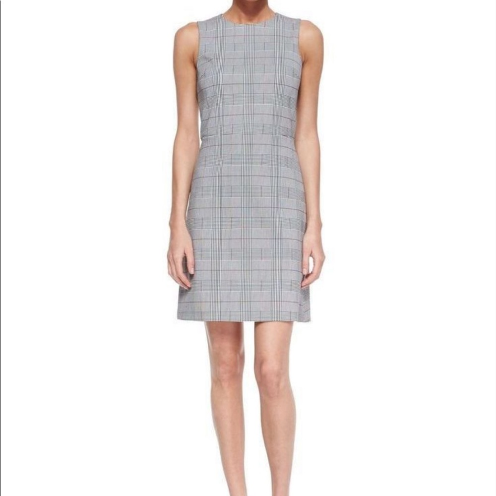 Theory Raneid Brant Check Dress
